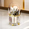 Förvaringslådor Luxury Diamond Makeup Brush Holder Desktop Cosmetic Box With Lock Make Up Tool Smyckesbehållare