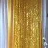 wedding decoration 3m H x3mW white curtain with gold ice silk sequin swag drape backdrop party and event decor202v