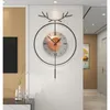 Relojes de pared, reloj oscilante de lujo, grande, 3d, sala de estar, reloj colgante para decoración del hogar, decoración Interior moderna, Horologe