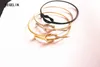 REGELIN New Bangles Masculina Pulseira Feminina Fashion 3 Colours Twist Knot Nail Bangle Bracelet Stack Cuff Jewelry For Women L230704