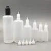 wholesale 500Pcs 120ml ELiquid Bottles Plastic Dropper Translucent PE Empty E Juice Bottle Colorful Child Proof Tamper Caps300p