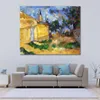 Arte em tela de paisagem Le Cabanon De Jourdan Paul Cezanne Pintura artesanal Sala de estar Decoração moderna