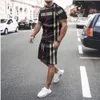 Tute da uomo est T-shirt / pantaloncini / set da uomo estivi / Casual sciolto oversize Top Coppia Abbigliamento sportivo Hip Hop Streetwear Moda Abbigliamento completo 230719