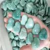 10 szt. Zielony Amazonite Kamienne serce kryształowe biżuteria serce tworzy Amazonite Heart Wedding Return Direve Home Dec Crystal Healing273v