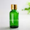 440pcs 30ml Green Glass Dropper Bottle 30 ml with Black Silver Gold Caps 1OZ Glass Cosmetic Bottles Fwrrp