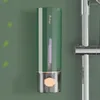Distributeur de savon liquide 450ML mural salle de bain désinfectant shampooing et Gel douche conteneur distributeurs de bouteilles pas de poinçonnage