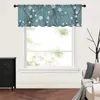 Curtain Tree Flower Bud Abstract Water Wave Kitchen Small Tulle Sheer Short Bedroom Living Room Home Decor Voile Drapes