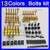 Fairing bolts full screw kit For HONDA CBR600F2 91 92 93 94 CBR600 F2 CBR 600 F2 1991 1992 1993 1994 Body Nuts screws nut bolt kit308G