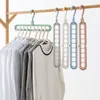 Hangers Saving Organizer Rack Shelves Folding Plastic Household Clothes Space Adjustable Wardrobe Closet Organization Storage