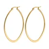 Nouveau Vintage bijoux marque boucles d'oreilles titane acier inoxydable or argent noir boucles d'oreilles grande taille femmes boucles d'oreilles accessoires 10253k