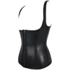 Hela zip latex midje tränare mage kontroll kvinnor midja bodycon korsetter cincher body shaper bodysuit väst underkläder postpartu316b