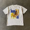 Erkek Tişörtleri Yaz Harajuku Street Wear Y2K Erkekler Gömleği Turuncu Kedi Baskı Klasik Kısa Kollu Kısa Kollu Gevşek Kadın T-Shirt 230719