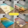 Tapijten 3D Vloermatten Tapijten Keuken Strand Golven Loper Tapijt Keuken Wasbaar Antislip Woonkamer Tapijt Marine Badmat Absorberend R230802