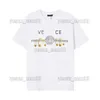 Designer Luxury Versage Classic T Shirt Chest Letter Tryckt Mens och Womens Top Summer Breattable High Street Cotton Loose Tees