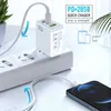 PD 2USB 30W Universele Snellader 3 Poorten Type C Mobiele Telefoon Oplader Voor Samsung S22 23 Xiaomi iPhone 14 13 Snellader 3.0 Plug met doos