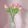 Decorative Flowers Artificial Tulip Flower Real Touch PU Tulips Floret Bouquet Fake Floral Arrangement Decoration For Wedding Supplies