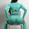 Женские спортивные костюмы Fitness Women Sport Set Set Top Yoga с длинным рукавом и леггинсами костюмы для женской одежды тренажерный зал тренировочный набор йога спортивная одежда J230720