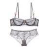 BH Sets Varsmiss Sexy Lingerie Voor Vrouwen Ultradunne Kanten Ondergoed Half Cup Comfortabel Ademend Bra295r