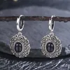 Stud 925 Sterling Zilver Maansteen Womens Hanger Oorbellen Ovale Amethist Charoite Party Huwelijkscadeau Blue Beach Stone 230719