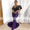 2022 vestido de fiesta morado sirena Scoop lentejuelas vestiti cerimonia donna vestido de noche africano cuentas vestidos de graduación 248N