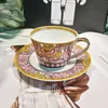 Блюдные тарелки европейская золотая края кофейная чашка кости китайский блюдо из китайского чая любители блюд любители подарочный набор 230719