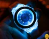 Other Watches Drop 10pcs Led Flash Luminous Watch Personality Trends Students Lovers Jelly Woman Men's Wwatches 2 color 230719
