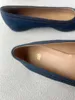 Toteme Designer Shoes Shoe är fyrkantig den ursprungliga huvudet denim singel enkel och avslappnad med platt botten och hög inuti pedal