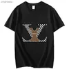 T-shirty męskie 2023 Nowy projekt luksusowy dla mężczyzn w 100% bawełniany nadruk T-shirt Rabbit Street Hip Hop Zagima T-shirt Hip Hop Free Shipping T230720