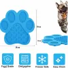 Dog Slow Feeder Tapis à lécher pour chat Forme de griffe Tapis de léchage pour animaux de compagnie Ralentit les mangeoires Bol pour chiens