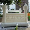 Sand Play Water Fun Outdoor Inflável White Bounce House PVC Bouncy Castle Moon House Casamento nupcial 230719