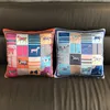 Cushion Decorative Pillow Silk case Brand Design Plaid Horse Sofa Throw Chair Car Cushion Cover Home Decoration Fashion 221202256P