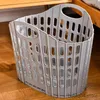 Paniers De Rangement Pliable Panier À Linge Portable Feutre Pratique Vêtements Sales Seau De Stockage Réutilisable Mince Enfants Jouets Panier En Plastique Avec Poignée R230720