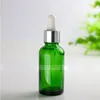 440pcs 30ml Green Glass Dropper Bottle 30 ml with Black Silver Gold Caps 1OZ Glass Cosmetic Bottles Fwrrp