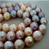 Nouveaux bijoux en perles fines 10-11mm naturel australien mer du sud or rose violet collier de perles 19 pouces 14k333p