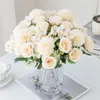 Decorative Flowers A Bundle Of Six Heads Rose Chrysanthemum Silk Bouquet Artificial For Wedding Arch Christmas Home Decor Pography Props