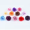 Nouveau Design 50 pcs Boîte 5 cm Rose Savon Tête De Fleur De Mariage Saint Valentin Cadeau Nouvel An Cadeau Diy Fleurs Artificielles Home Decor319B