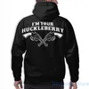 Herrtröjor herrar tröja för kvinnor roligt im din huckleberry western stil tee tryck casual hoodie streatwear