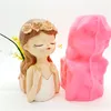 Cake Tools Silicone Mold 3D Flower Fairy Pot Harts Gypsum Candle Betong Crystal Drop Lim Tool Diy Handmade 230719