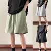 Shorts pour hommes Casual Work Fashion Slim Five Pants Mens Linen Short Set For Men Pockets Basketball Long