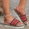 Slippers Flats Platform Vrouwen Slippers Schoenen 2023 Zomer Sandalen Designer Bohemian Slingback Casual Strand Zapatos Slides