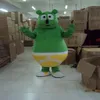 2018 Hoge kwaliteit Groene Gummy Bear Mascot Kostuumkostuum 2564