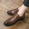 Scarpe eleganti da uomo marroni classiche taglia 46 Scarpe derby in pelle con punta a punta Scarpe da uomo casual da uomo