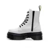 Botas masculinas femininas de couro liso Oxford sapatos de inverno tornozelo meio preto branco moda masculina plataforma botas de neve 78xV# Z230720