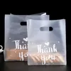 شكرا لك أكياس الهدايا البلاستيكية أكياس التسوق البلاستيكية حقائب البيع بالتجزئة لحزب الحفلات 50pcs لوت 211026250J