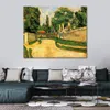 Abstract Canvas Art Houses Along A Road 1881 Paul Cezanne Painting Handcrafted Modern Decor for Bathroom