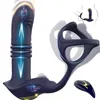 Anal Toys THROSING PROSTATA MASSAGER Anal Vibrator Male Fördröjning Ejakulation Låsring Cockring Remote Butt Plug Sex Toy For Men Masturbator 230720