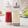 Geschirr-Sets, 3 Stück, Essigflasche, Ketchup, Salatbehälter, spitze Öffnung, Mini-Kunststoffflaschen