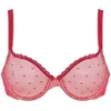 Grote Rode Sexy Bras Voor Vrouwen See Through Mesh Transparant Dot Wire Ondergoed Drop 32 34 36 38 40 42 44 Abcd DD E DDD F302I