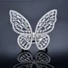 Модная личность сказочная бабочка открытое кольцо снежное кольцо украшения действительно яркое элегантное обручальное обручальное кольцо