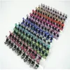 100pcs Crystal Flower Mini Hair Claw 클램프 헤어 클립 헤어 핀 12 색 선택 277w